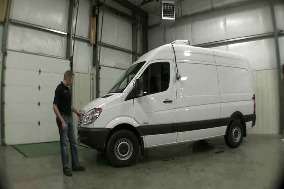 The refrigeration unit for the cargo van