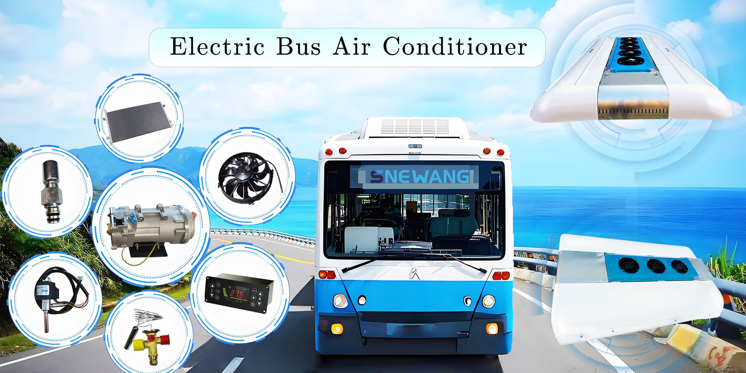 electric bus ac and parts