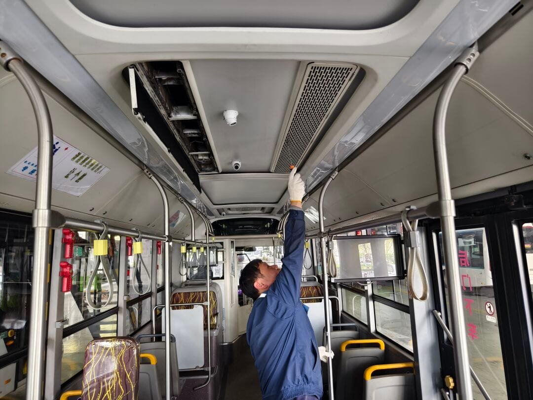 Bus air conditioning maintenance